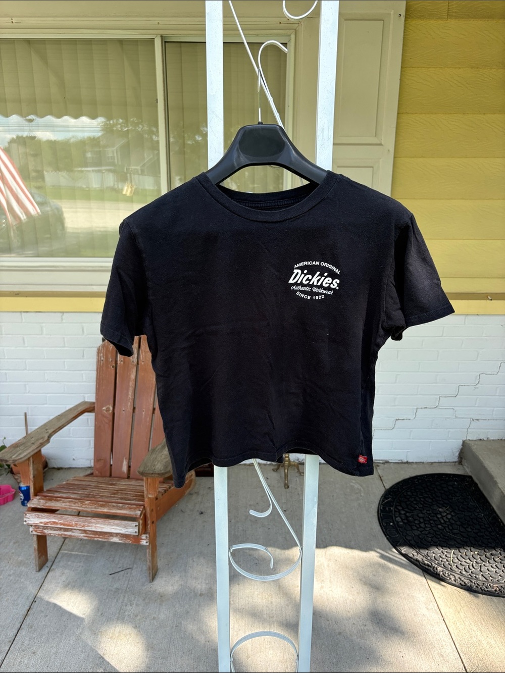 Dickies Black Short Sleeve Logo Tee Crop